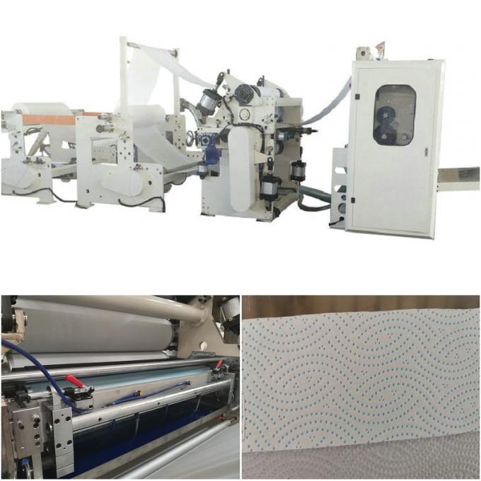 Jumbo Roll Tissue Paper Production Machine , 5.5KW Ink Marked Z Folding
