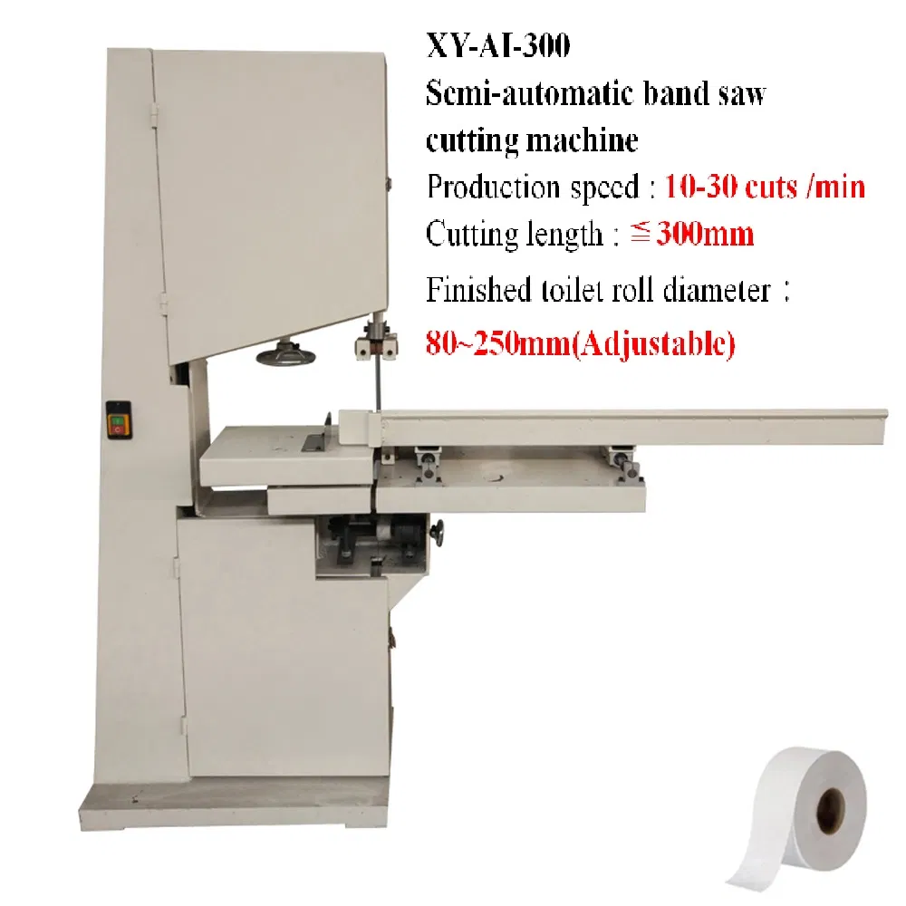 Manual Small Toilet Paper Roll And Kitchen Towel Band Saw Cutting Machine For Start 0