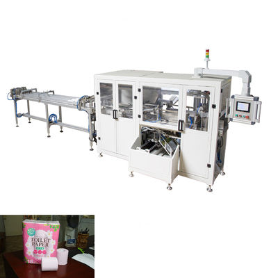 Full automatic white toilet paper bag on rolls packing machine
