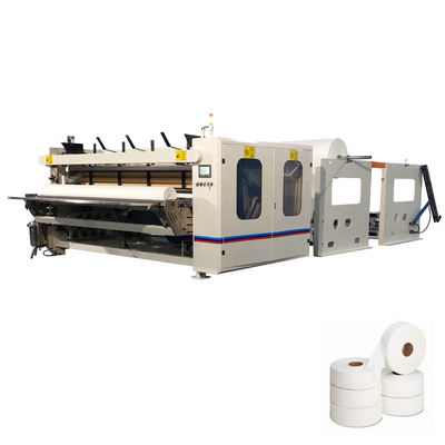Maxi Roll Rewinding Machine , 230m/Min PLC Toilet Paper Roll Making Machine