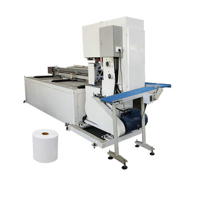 Industrial Toilet Paper Roll Cutting Machine Band Saw 15KW 15-30cuts/Min Full Automatic