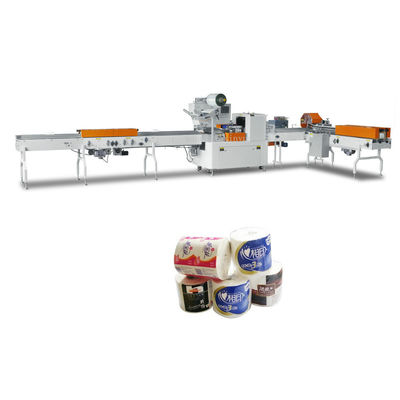Automatic Toilet Tissue Paper Single Roll Packing Machine PLC Adjustable Size