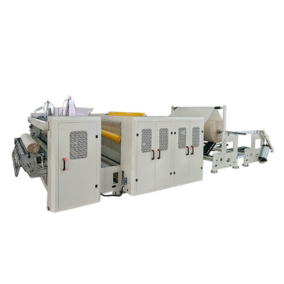 Newest double perforating blade toilet paper/maxi towel roll rewinding machine